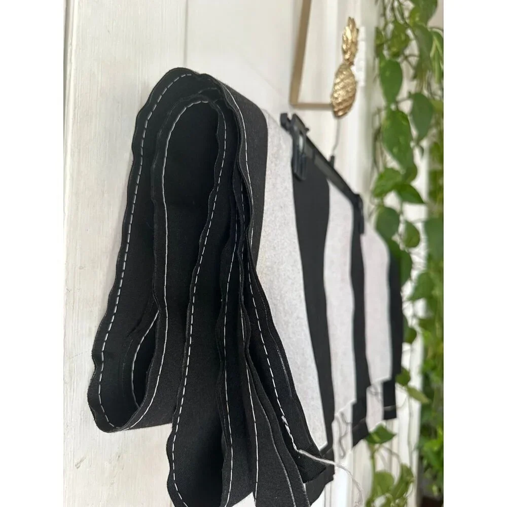 Black and white striped large tablecloth